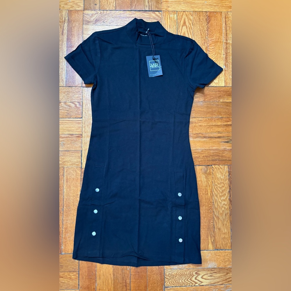 Women's Young & Reckless Black Side Snap Spandex Dress Size M NWT
